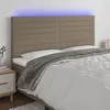 Image de vidaXL TÃªte de lit Ã  LED Taupe 160x5x118/128 cm Tissu