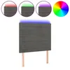 Image de vidaXL TÃªte de lit Ã  LED Gris foncÃ© 100x5x118/128 cm Velours