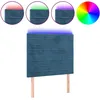 Image de vidaXL TÃªte de lit Ã  LED Bleu foncÃ© 100x5x118/128 cm Velours