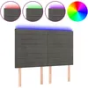 Image de vidaXL TÃªte de lit Ã  LED Gris foncÃ© 144x5x118/128 cm Velours