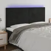 Image de vidaXL TÃªte de lit Ã  LED Noir 180x5x118/128 cm Velours
