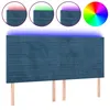 Image de vidaXL TÃªte de lit Ã  LED Bleu foncÃ© 180x5x118/128 cm Velours