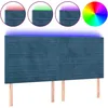 Image de vidaXL TÃªte de lit Ã  LED Bleu foncÃ© 200x5x118/128 cm Velours