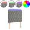 Image de vidaXL TÃªte de lit Ã  LED Gris clair 100x7x118/128 cm Velours