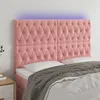 Image de vidaXL TÃªte de lit Ã  LED Rose 144x7x118/128 cm Velours