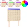 Image de vidaXL TÃªte de lit Ã  LED CrÃ¨me 90x5x118/128 cm Tissu