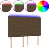 Image de vidaXL TÃªte de lit Ã  LED Marron foncÃ© 144x5x118/128 cm Tissu