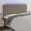 Image de vidaXL TÃªte de lit Ã  LED Taupe 180x5x118/128 cm Tissu