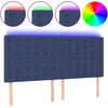 Image de vidaXL TÃªte de lit Ã  LED Bleu 200x5x118/128 cm Tissu
