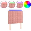 Image de vidaXL TÃªte de lit Ã  LED Rose 90x5x118/128 cm Velours
