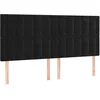 Image de vidaXL TÃªte de lit Ã  LED Noir 180x5x118/128 cm Velours