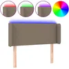 Image de vidaXL TÃªte de lit Ã  LED Taupe 103x16x78/88 cm Tissu