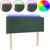 Image de vidaXL TÃªte de lit Ã  LED Vert foncÃ© 103x16x78/88 cm Velours