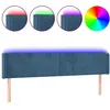 Image de vidaXL TÃªte de lit Ã  LED Bleu foncÃ© 183x16x78/88 cm Velours