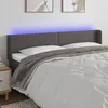 Image de vidaXL TÃªte de lit Ã  LED Gris 183x16x78/88 cm Similicuir
