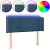 Image de vidaXL TÃªte de lit Ã  LED Bleu foncÃ© 103x16x78/88 cm Velours