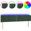 Image de vidaXL TÃªte de lit Ã  LED Vert foncÃ© 203x16x78/88 cm Velours