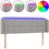 Image de vidaXL TÃªte de lit Ã  LED Gris clair 147x16x78/88 cm Tissu
