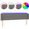 Image de vidaXL TÃªte de lit Ã  LED Gris foncÃ© 203x16x78/88 cm Tissu