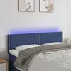 Image de vidaXL TÃªte de lit Ã  LED Marron foncÃ© 203x16x78/88 cm Tissu
