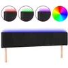 Image de vidaXL TÃªte de lit Ã  LED Noir 163x16x78/88 cm Velours