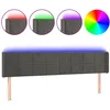 Image de vidaXL TÃªte de lit Ã  LED Gris foncÃ© 183x16x78/88 cm Velours