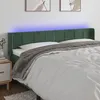 Image de vidaXL TÃªte de lit Ã  LED Vert foncÃ© 183x16x78/88 cm Velours