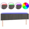 Image de vidaXL TÃªte de lit Ã  LED Gris foncÃ© 203x16x78/88 cm Velours