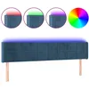 Image de vidaXL TÃªte de lit Ã  LED Bleu foncÃ© 203x16x78/88 cm Velours
