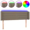Image de vidaXL TÃªte de lit Ã  LED Taupe 147x16x78/88 cm Tissu