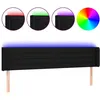Image de vidaXL TÃªte de lit Ã  LED Noir 163x16x78/88 cm Tissu