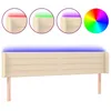 Image de vidaXL TÃªte de lit Ã  LED CrÃ¨me 163x16x78/88 cm Tissu