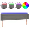 Image de vidaXL TÃªte de lit Ã  LED Gris foncÃ© 183x16x78/88 cm Tissu
