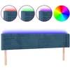 Image de vidaXL TÃªte de lit Ã  LED Bleu foncÃ© 163x16x78/88 cm Velours