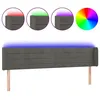 Image de vidaXL TÃªte de lit Ã  LED Gris foncÃ© 183x16x78/88 cm Velours