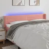 Image de vidaXL TÃªte de lit Ã  LED Rose 183x16x78/88 cm Velours