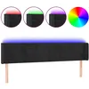 Image de vidaXL TÃªte de lit Ã  LED Noir 203x16x78/88 cm Velours