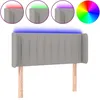 Image de vidaXL TÃªte de lit Ã  LED Gris clair 93x16x78/88 cm Tissu