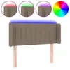Image de vidaXL TÃªte de lit Ã  LED Taupe 103x16x78/88 cm Tissu