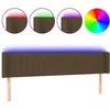 Image de vidaXL TÃªte de lit Ã  LED Marron foncÃ© 163x16x78/88 cm Tissu