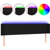 Image de vidaXL TÃªte de lit Ã  LED Noir 183x16x78/88 cm Tissu
