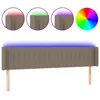 Image de vidaXL TÃªte de lit Ã  LED Taupe 203x16x78/88 cm Tissu