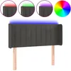 Image de vidaXL TÃªte de lit Ã  LED Gris foncÃ© 93x16x78/88 cm Velours