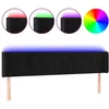 Image de vidaXL TÃªte de lit Ã  LED Noir 203x16x78/88 cm Velours