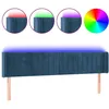 Image de vidaXL TÃªte de lit Ã  LED Bleu foncÃ© 203x16x78/88 cm Velours