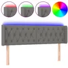 Image de vidaXL TÃªte de lit Ã  LED Gris foncÃ© 163x16x78/88 cm Tissu