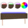 Image de vidaXL TÃªte de lit Ã  LED Marron foncÃ© 183x16x78/88 cm Tissu