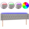 Image de vidaXL TÃªte de lit Ã  LED Gris clair 203x16x78/88 cm Tissu