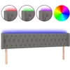 Image de vidaXL TÃªte de lit Ã  LED Gris foncÃ© 203x16x78/88 cm Tissu