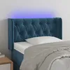 Image de vidaXL TÃªte de lit Ã  LED Bleu foncÃ© 83x16x78/88 cm Velours